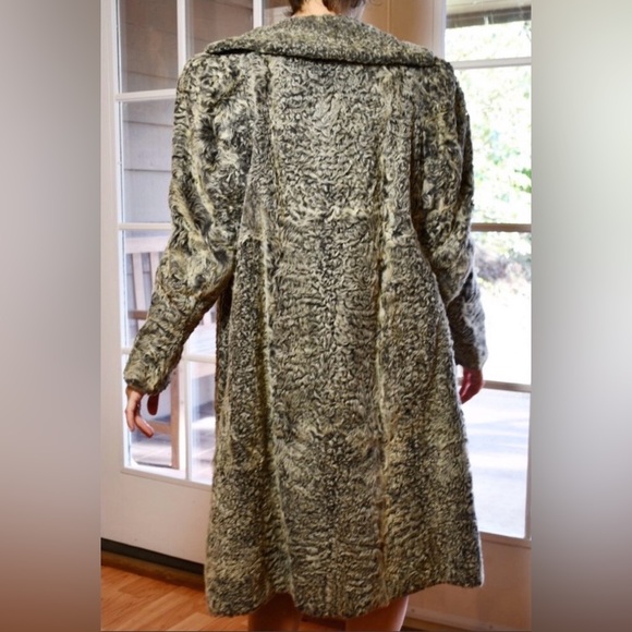 Vintage 1950’s Curly Lamb Swing Coat - Picture 3 of 13